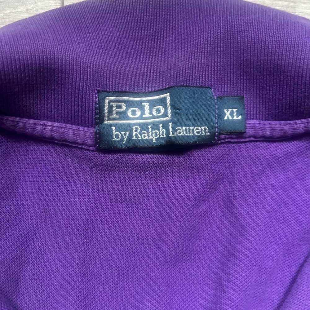 Polo Ralph Lauren Purple Wimbledon Championship Collar Short Sleeve Polo Size XL - Picture 3 of 8
